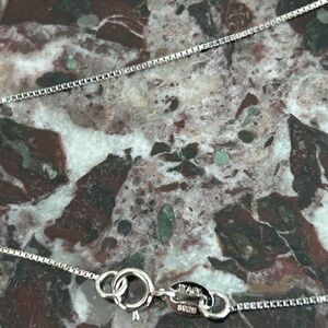 Brand new never used sterling necklace made in Italy